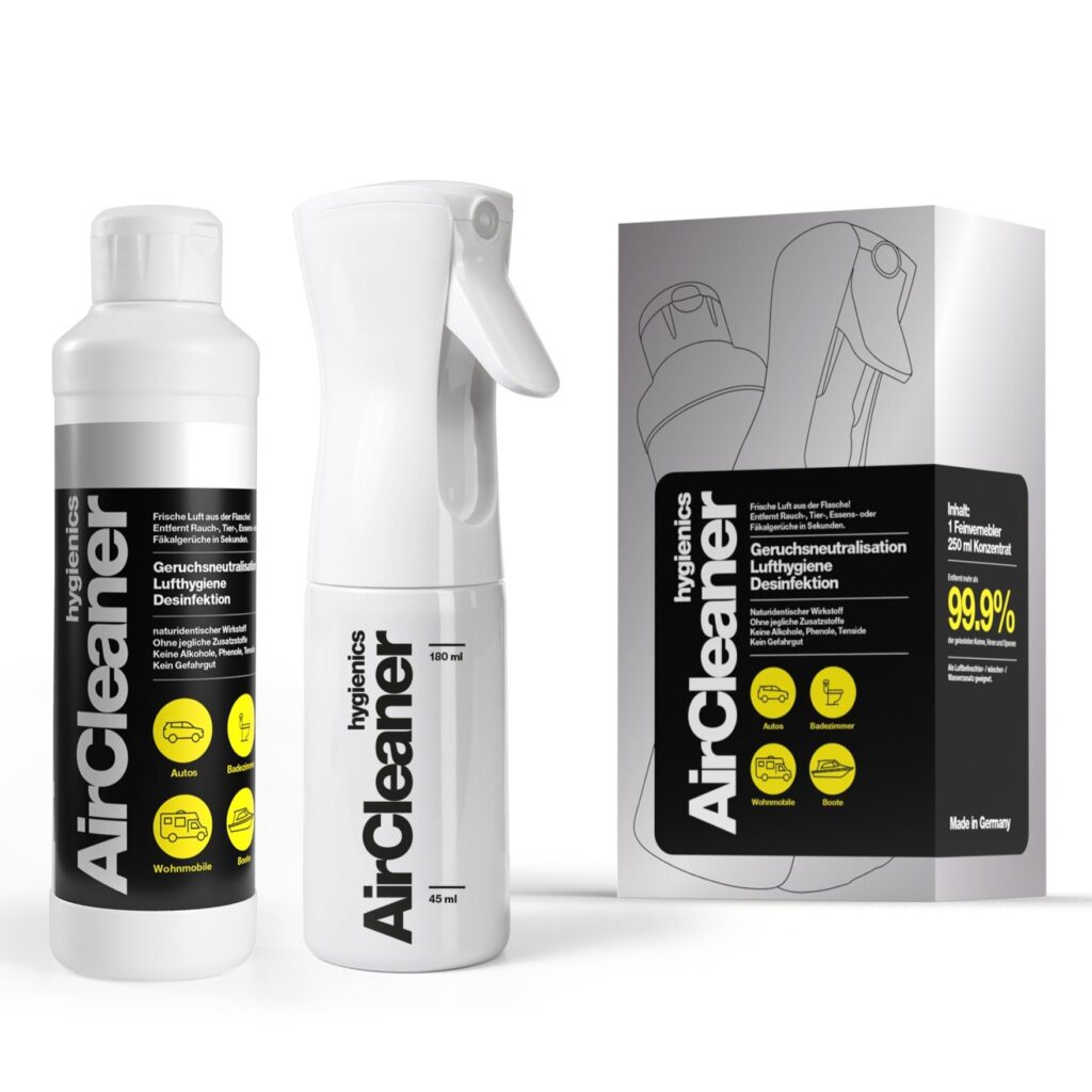 AirCleaner Starter-Set von Nachhaltig Reinigen – 250-ml-Wirkstoffflasche und Ultrafein-Vernebler