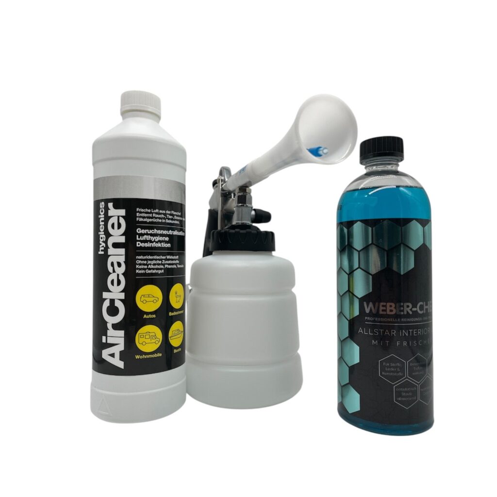 Profi-Power-Ergänzungs-Set gegen Nikotingeruch – AirCleaner Fluid und Allstar Interieur-Reiniger